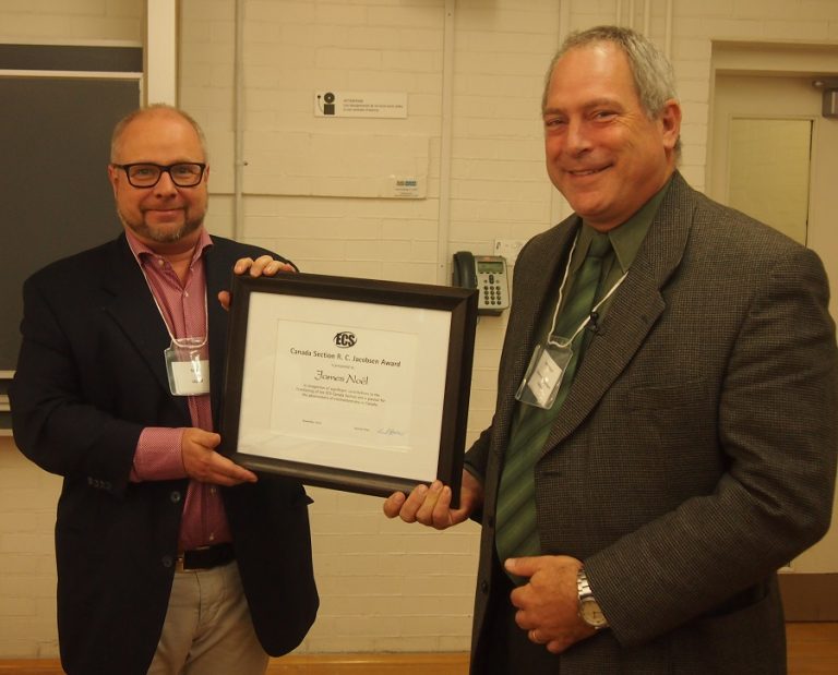 Prof. Jamie Noel Wins 2019 ECS Canada R.C. Jacobsen Award. - Surface ...